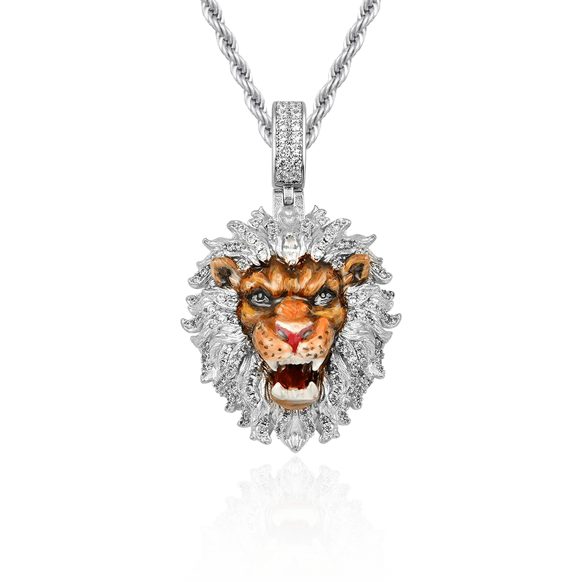 Contemporary Ceiling Lights with Unique, Abstract ShapesWomen's Fearless Lion Enamel Miniature Pendant